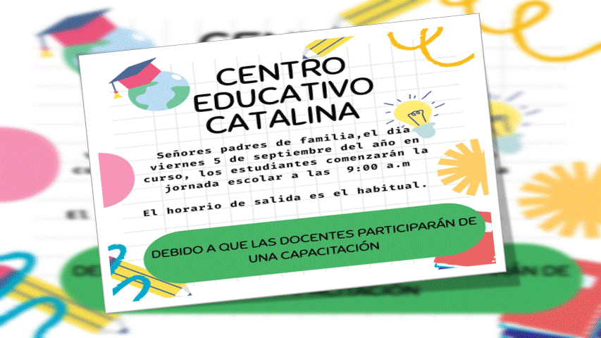 Horario especial de clases para el 5 de septiembre de 2025